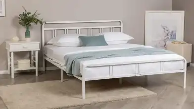 Современная металлическая кровать Avinon, цвет белый в спальню Askona фотография товара - 2 - превью